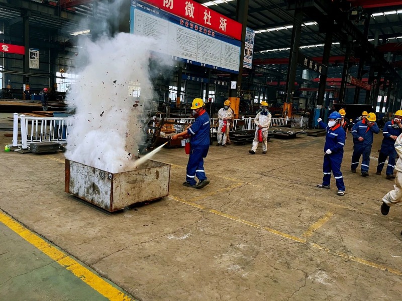 Eihe Steel Structure ha effettuato l'esercitazione antincendio di 